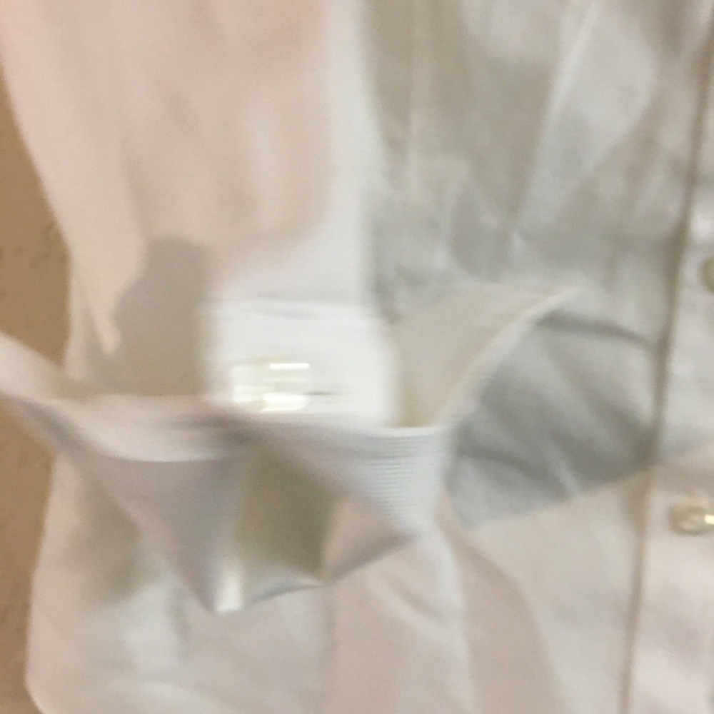 Brooks Brothers 100% Cotton Fitted Non-iron Button Down Blouse 2 White Office - Picture 5 of 9